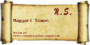 Magyari Simon névjegykártya